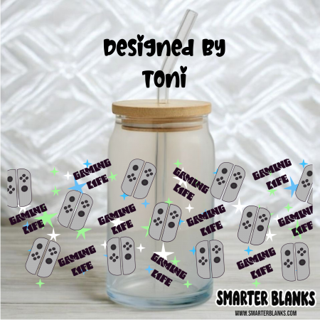 Gaming Life 16oz Libby UVDTF Wrap